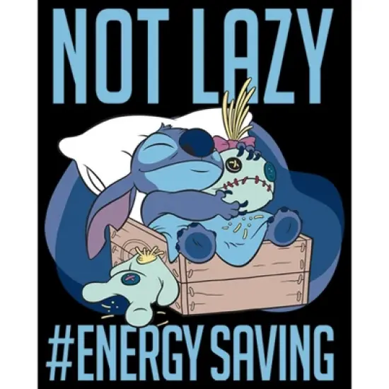 Men's Lilo & Stitch Not Lazy, Saving Energy Sweatshirt image {1}