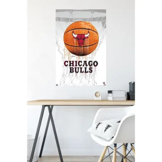 Trends International NBA Chicago Bulls - Drip Basketball 21 Unframed Wall Poster Prints image {5}