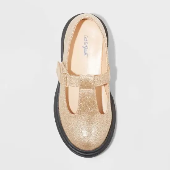 Toddler Girls' Londyn Lug Sole Mary Jane Shoes - Cat & Jack&trade; Gold image {2}