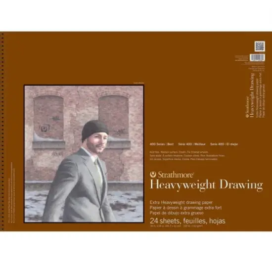 Strathmore 400 Series Drawing Paper Pad, Top Wire Binding, 24 Sheet, 18x24 inch, 1 Count image {1}