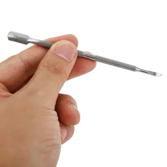 Unique Bargains Multi-function Cuticle Pusher 4.96" Length Silver Tone 1 Pc image {4}