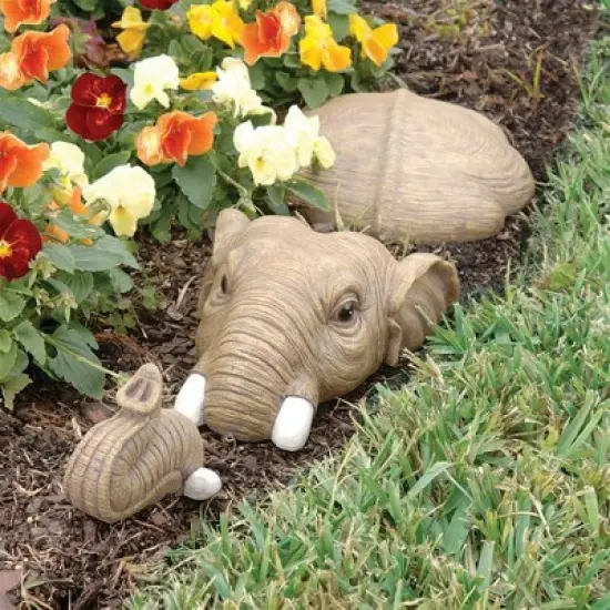 Design Toscano In For A Swim Elephant Lawn Sculpture - Multicolored image {1}