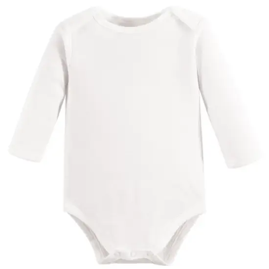 Touched by Nature Organic Cotton Long-Sleeve Bodysuits 5pk, White image {1}