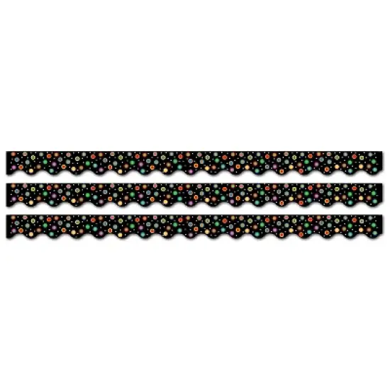 Creative Teaching Press&reg; Dots on Black Wavy EZ Border, 48 Feet Per Pack, 3 Packs image {3}