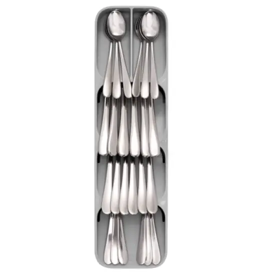 Joseph Joseph DrawerStore Compact Cutlery Organizer- Gray: In-Drawer Flatware Storage with Multiple Compartments image {2}