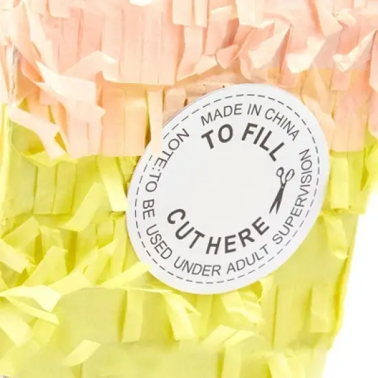 Blue Panda Large Number 4 Pinata for Kids 4th Birthday Party Decorations, Rainbow Pastel, 21 x 15 In image {7}