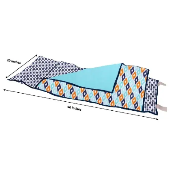 Bacati - Liam Aqua Orange Navy Toddler Nap Mat image {2}