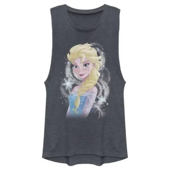 Junior's Frozen Elsa Sparkle Profile Festival Muscle Tee image {2}