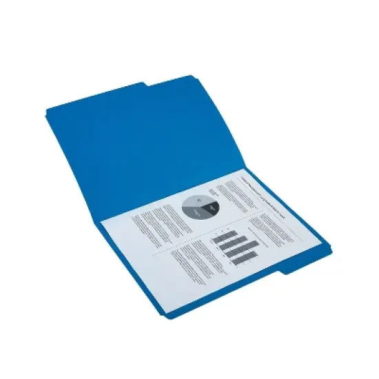 MyOfficeInnovations Colored Top-Tab File Folders 3 Tab Blue Letter Size 24/Pack 659787 image {4}