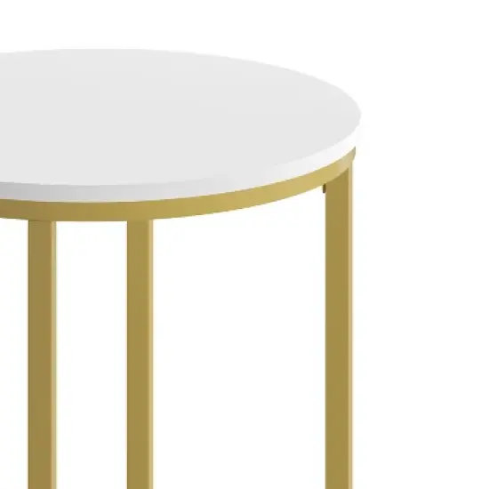 Flash Furniture Hampstead Collection End Table - Modern Laminate Accent Table with Crisscross Frame image {4}