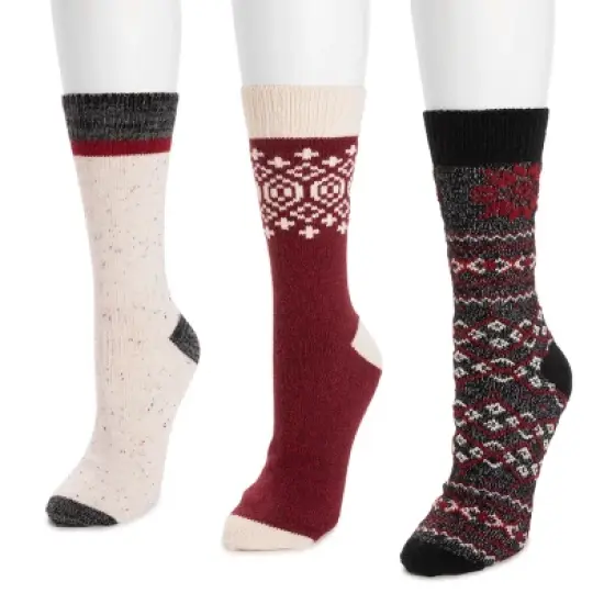MUK LUKS Women's 3 Pack Boot Socks image {7}