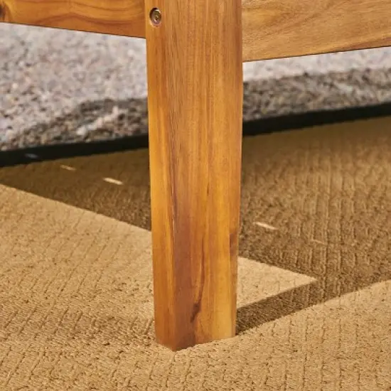 Grenada 6pc Acacia Wood Sofa Set - Teak/Red - Christopher Knight Home: Modular Sectional, Coffee Table image {5}