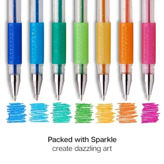KINGART Gel Pen Set, Soft Grip, 12 Glitter Colors image {4}