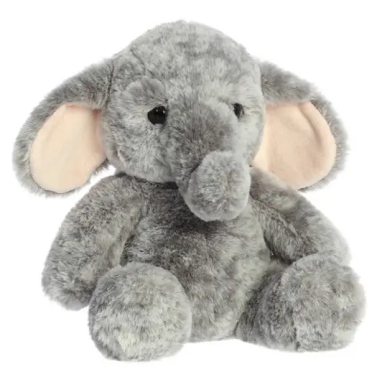ebba Emery Elephant 9" Emery Pink Grey Stuffed Animal image {1}