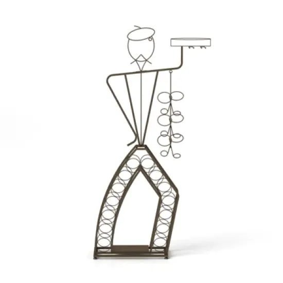 SEVOBAL Racks Minimalist Aesthetic Elegant Freestanding Bakers Rack with Versatile Organized Storage for Rooms, Antique brown, 37.4"*7.28"*67.4" image {5}