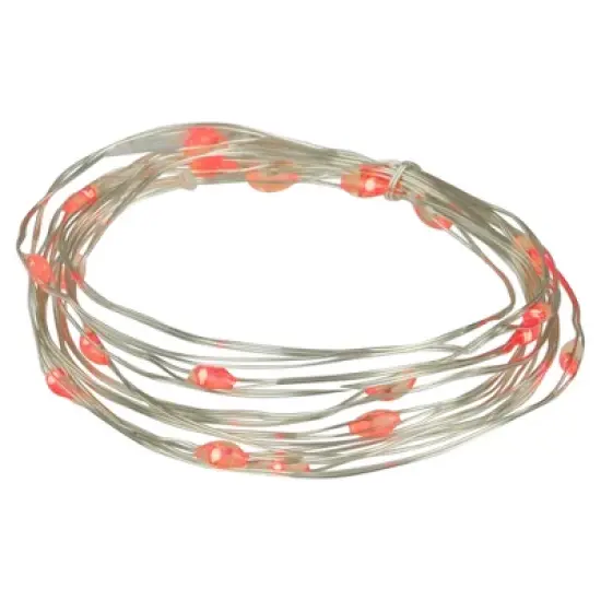 Northlight 20-Count Red LED Micro Fairy Christmas Lights - 6ft, Copper Wire image {1}