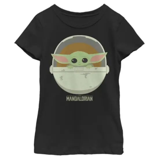 Girl's Star Wars The Mandalorian The Child Cartoon Art Bassinet T-Shirt image {4}