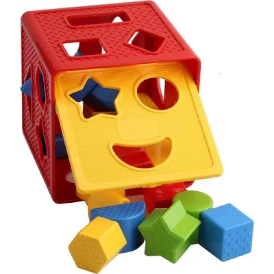 Baby Shape Sorter Toy Blocks - Childrens Blocks Includes 18 Shapes - Color Recognition Shape Toys with Colorful Sorter Cube Box - Play22Usa image {2}