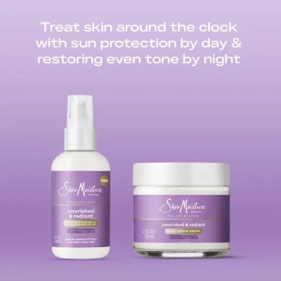 SheaMoisture Melanin Care Nourished & Radiant Night Repair Cream with Elderberry Complex & Pro-Ceramides - 2 fl oz image {6}