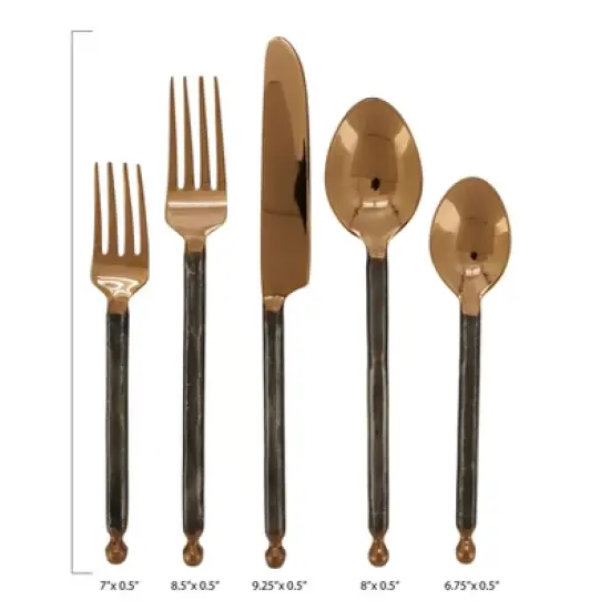 Saro Lifestyle Flatware With Stainless Steel Design image {1}