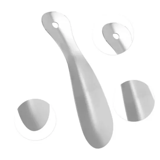 Unique Bargains Straight Shoe Horn 7.36"x2.01" Silver Tone 1 Pc image {2}