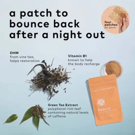 The Good Patch Rescue Plant-Based Vegan Wellness Patch - 4ct image {9}