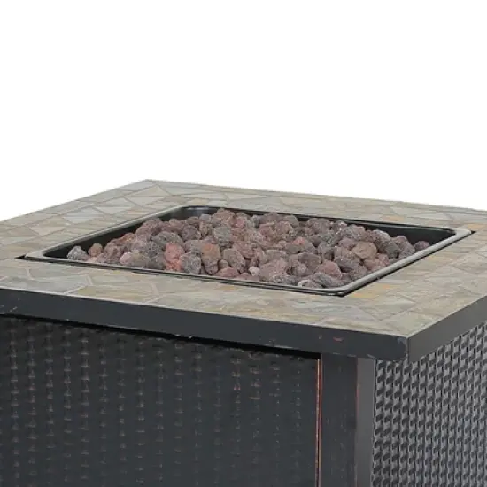 Endless Summer 30,000 BTU LP Gas Outdoor Fire Table with Lava Rock image {1}
