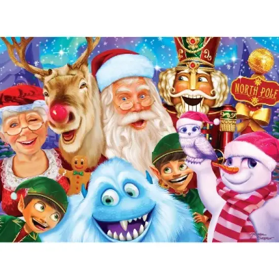 MasterPieces 100 Piece Jigsaw Puzzle - Selfies Holly Jolly - 14"x19" image {2}