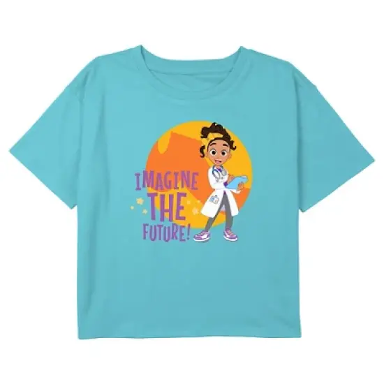 Girl's Blippi Meekah Imagine the Future Crop Top T-Shirt image {2}
