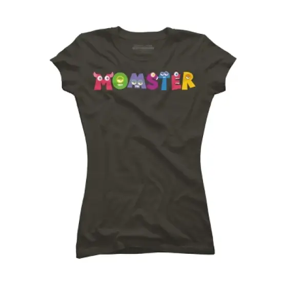 Junior's Design By Humans Cute Momster Cartoon Monster By averilshop T-Shirt image {5}