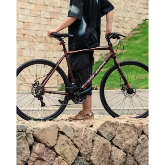 HILAND Clifford 700C Hybrid Bike, 21 Speeds Urban City Commuter Bicycle image {4}