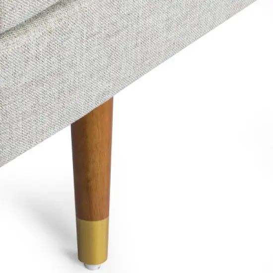 Keairns Mid Century Modern Tufted Double End Chaise Lounge with Bolster Pillows - Christopher Knight Home image {7}