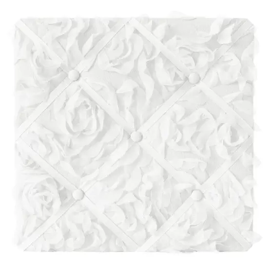 Sweet Jojo Designs Girl Fabric Photo Memo Board Rose White image {3}