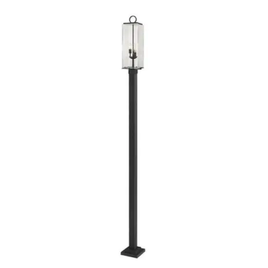 Sana Outdoor Aluminum Fixture - 3 Bulbs, Dimmable, Wet Rated, 120.25" Tall, Matte Black image {1}