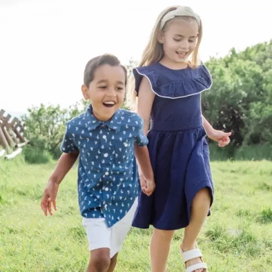 Hope & Henry Girls' Ruffle Yoke Party Dress, Toddler image {1}