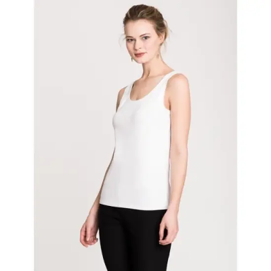 NIC+ZOE Perfect Tank Paper White Petite XS image {2}