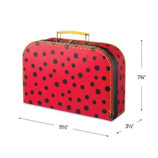 Hearthsong 15-Piece Ladybug-Themed Tin Tea Set for Kids with Carrying Case, For Pretend Play image {3}