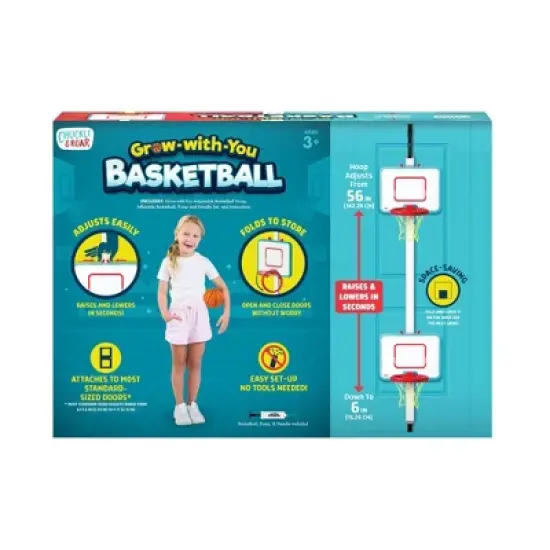 Chuckle & Roar Grow-with-You Toy Basketball Set image {2}