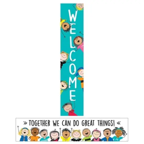 Creative Teaching Press&reg; Stick Kids Double-Sided Welcome Banner, 39" x 8" image {1}