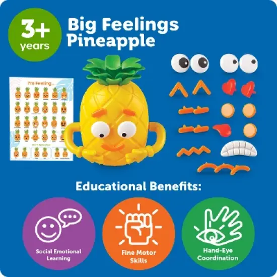Learning Resources Big Feelings Pineapple: Educational Emotions Development Toy for Preschool, 30 Plastic Pieces image {4}