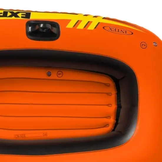 Intex 58329EP Explorer 100 1 Person Youth Kids Pool Lake Inflatable Raft Row Boat with 2 Air Chambers, Rigid Design, and Bow Tow Rope image {3}