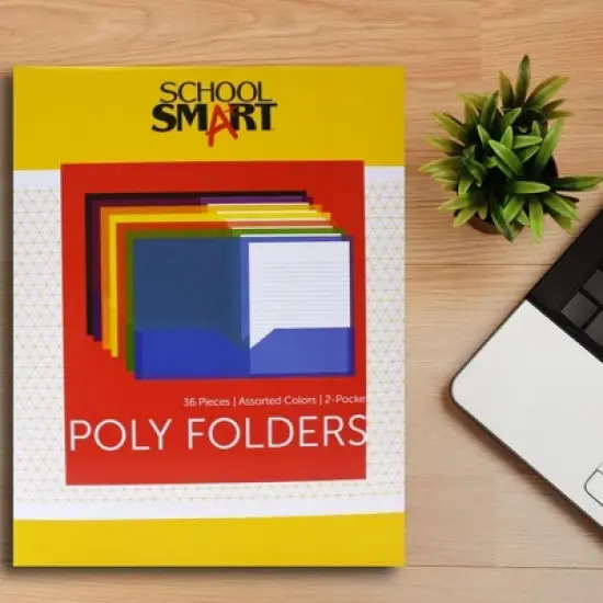 FOLDER SCHOOL SMART TWO-POCKET HEAVYWEIGHT POLY image {4}