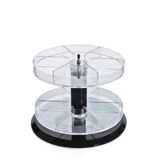Azar Displays Two Tier Revolving Display 8"H x 11"Dia. - 12 Sections image {1}