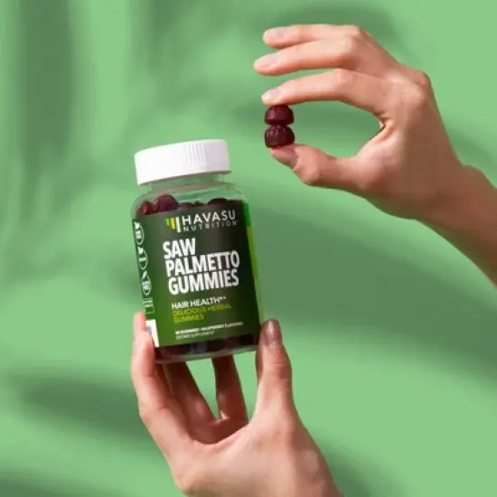 Saw Palmetto Gummies, Raspberry Flavored, Havasu Nutrition, 60 or 120ct image {4}