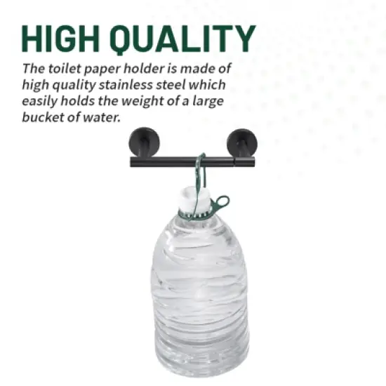 Cobbe Matte Black Toiler Paper Holder Wall Mount, Double Post Pivoting Toilet Paper Roll Holder for Bathroom, SUS 304 Stainless Steel image {2}