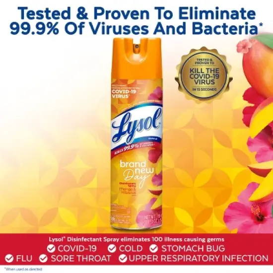 Lysol Mango Disinfectant Aerosol Spray - 38 fl oz image {1}