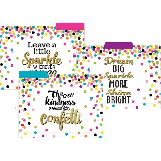 Teacher Created Resources&reg; Confetti File Folders, Letter Size, Pack of 12 image {1}