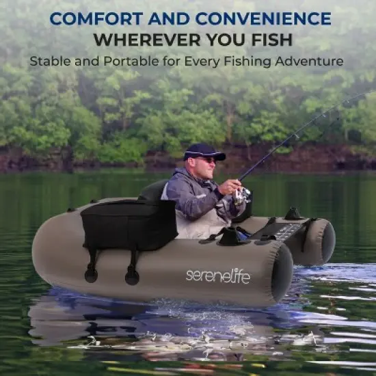 Inflatable Fishing Boat with Adjustable Seats for Relaxing on Water, High-Quality PVC, Durable and Lightweight image {7}