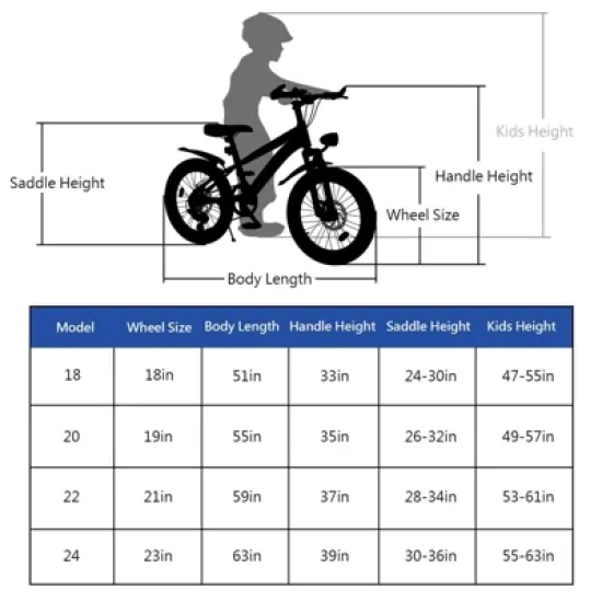 NAYSAYE Bicycle 20 Inch Kids Mountain Bike 7 Speeds Dual Disc Brakes for Boys and Girls for Adventure, Silver, 54.6"*20.7"*35" image {4}