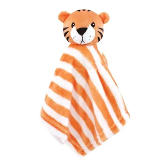 Hudson Baby Animal Face Security Blanket 3-Pack, Modern Safari, One Size image {3}
